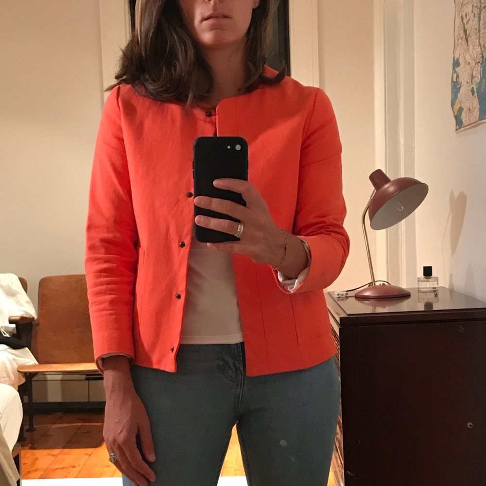 Orange Zara Blazer